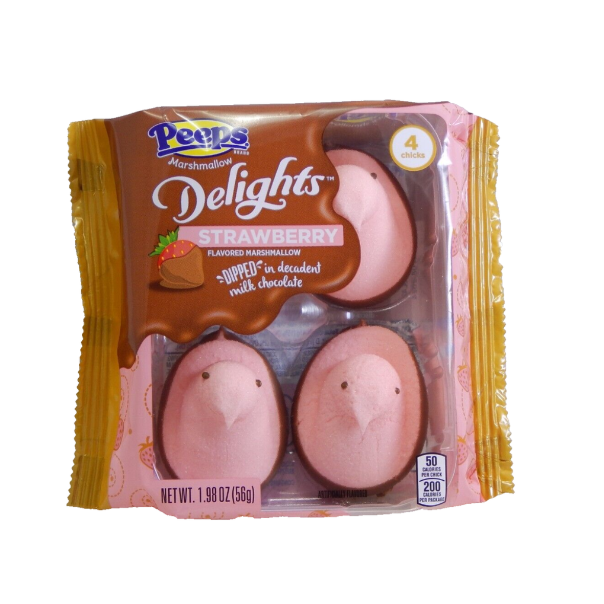 Peeps - Delights Milk Chocolate Dipped Strawberry 4 Chicks