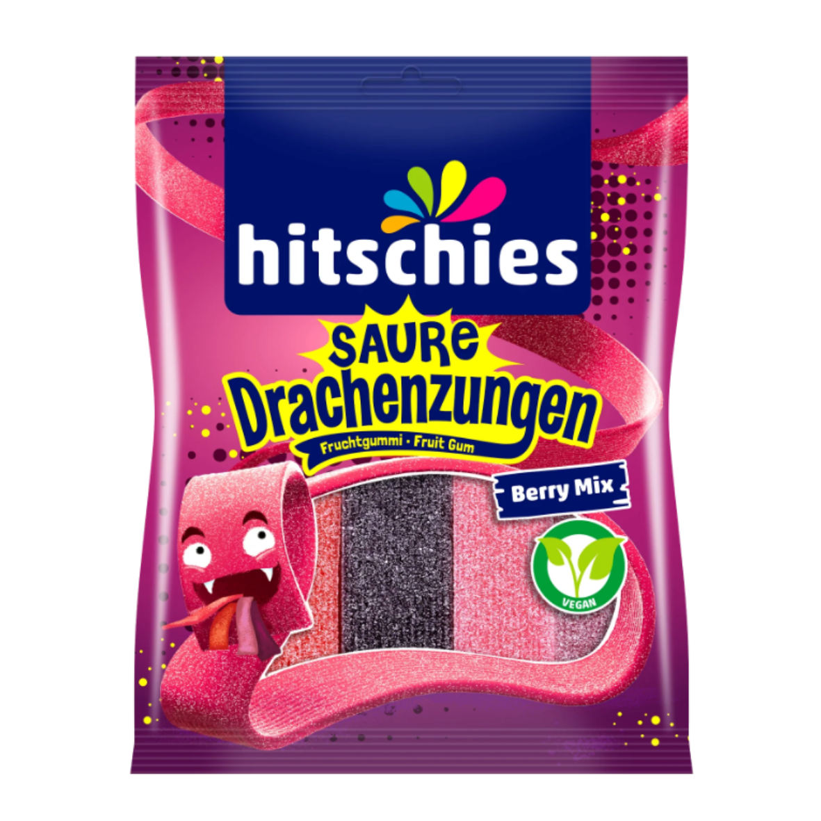 Hitschies - Zure Drakentongen 4 Rode Fruitsmaken