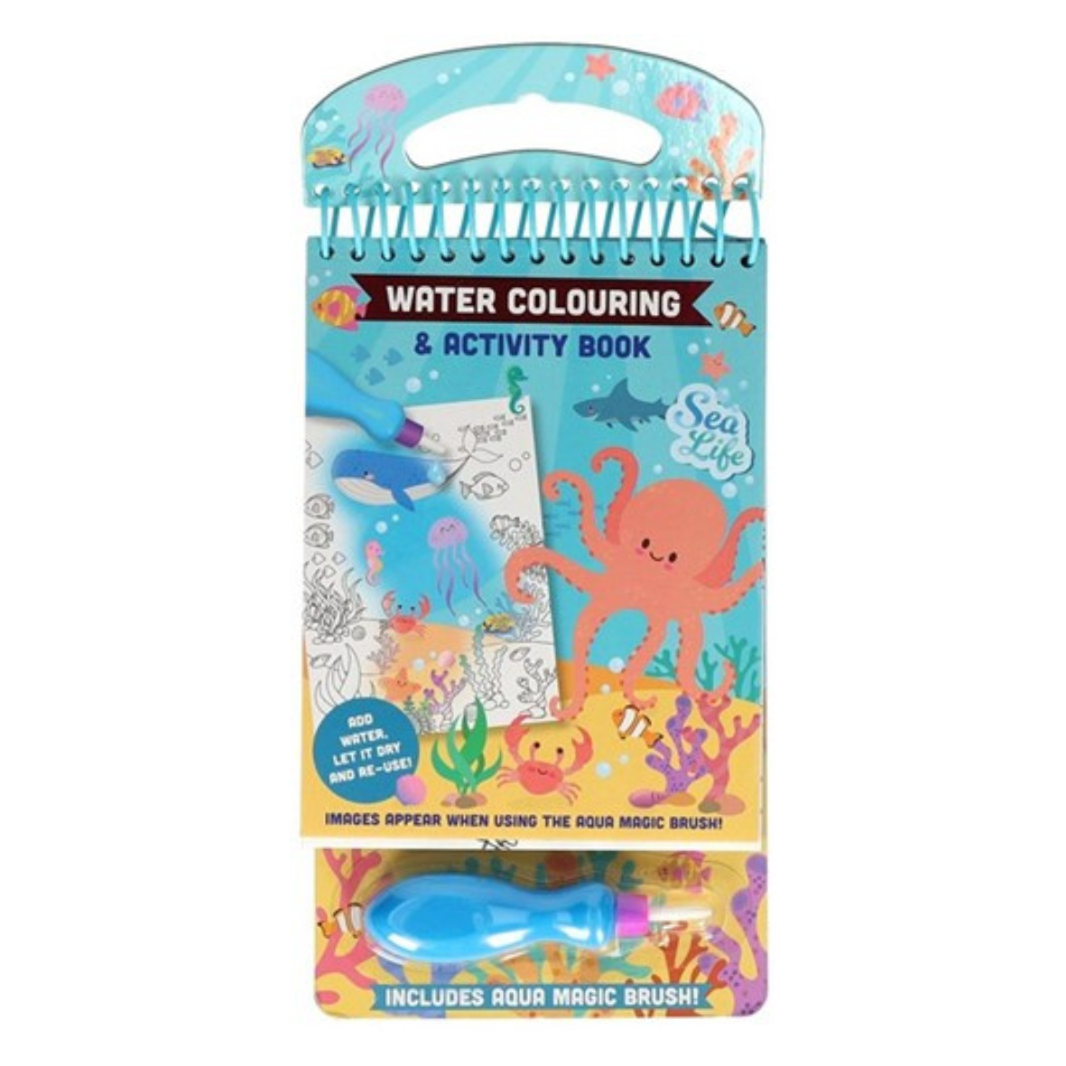 Water Kleur en Activiteitenboek - Sea Life